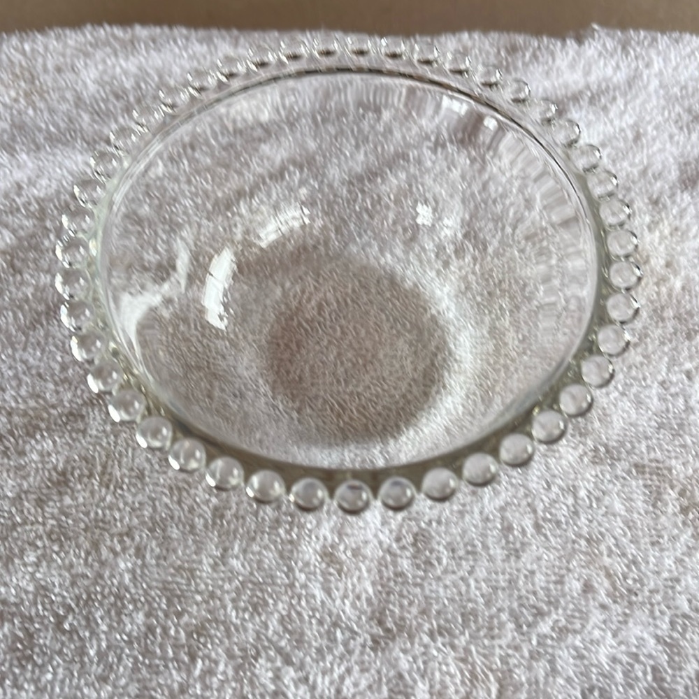 Candlestick Clear Glass Bowl by Imperial